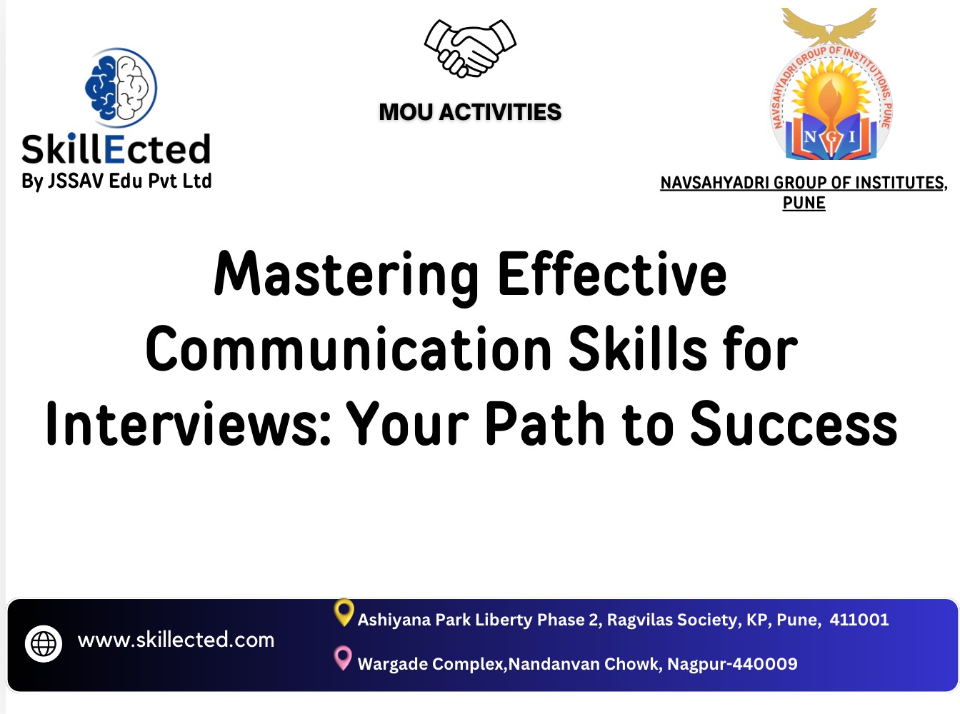 Mastering Effective Communication Skills For Interview at NAVSAHYADRI GROUP OF INSTITUTES, PUNE cover