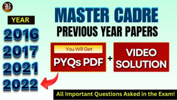 Master Cadre History Previous Year Questions cover