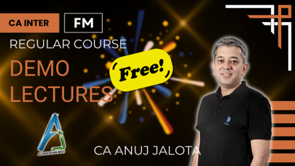 CA INTER - Financial Management - Paper 6a - Regular Batch - Demo Lectures cover