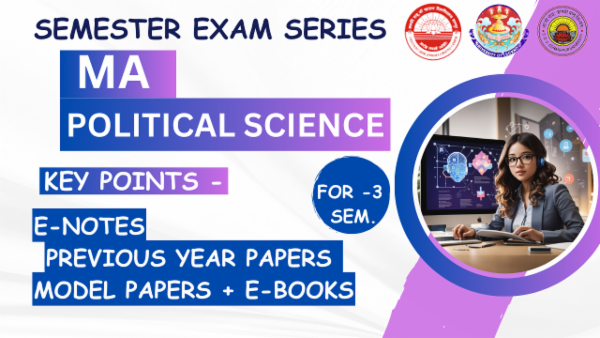 MA Political Science 3rd Semester Exam Preparation Batch 2025 | For Lucknow University/CSJMU Kanpur/DDU University Students cover