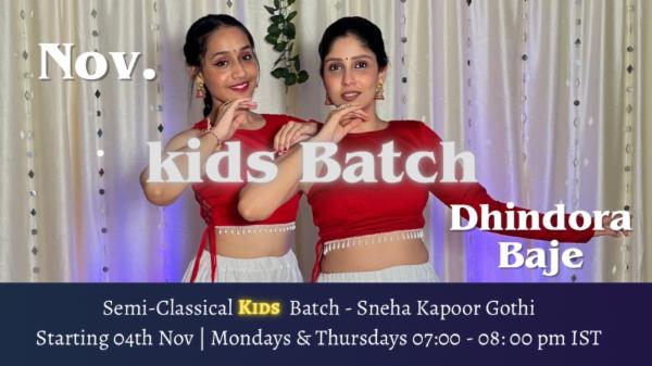 November Semi Classical Kids Online Batch cover