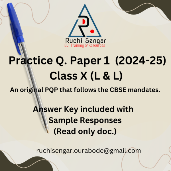 Practice Paper I (Class X L & L ) 2024-25 cover