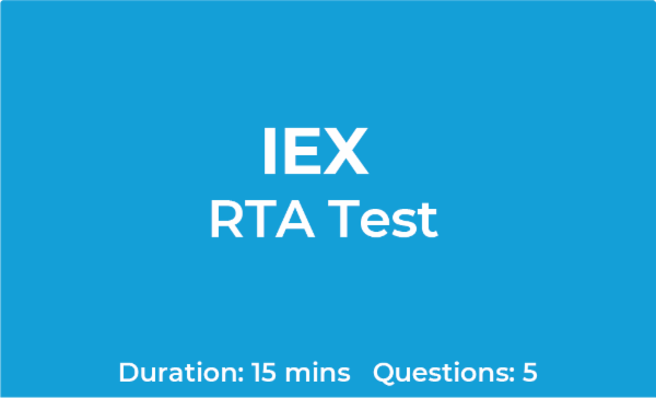 IEX RTA Test (Basic) cover