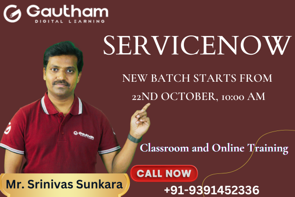 ServiceNow Live Classes : New Batch Starts from 22nd October 2024 10:00 AM cover