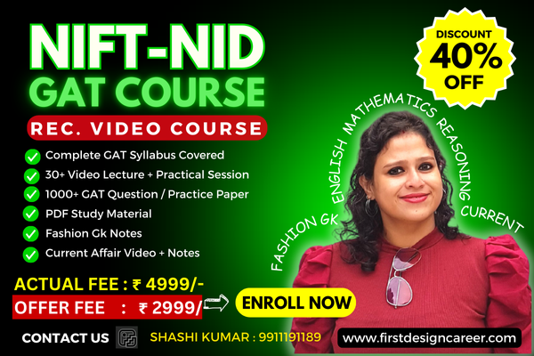 COMPLETE GAT VIDEO COURSE FOR NIFT NID EXAM 2026 cover