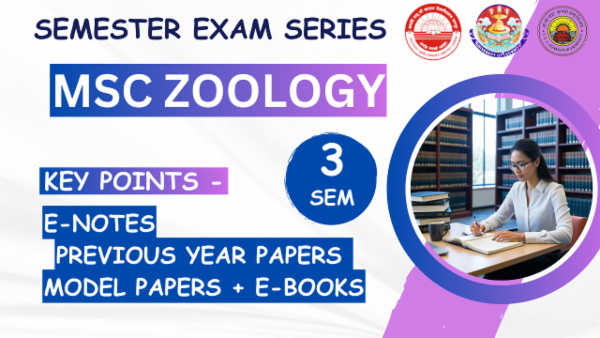 Msc Zoology 3rd Semester Exam Preparation Batch 2024 | For Lucknow University/CSJMU Kanpur/DDU University Students cover