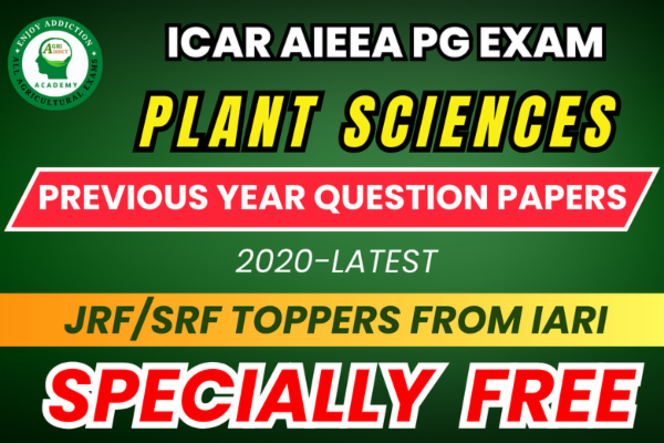 Plant sciences Previous Year Question Papers-Practice sets for ICAR PG EXAM cover