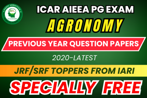 Agronomy Previous Year Question Papers sets-Practice sets for ICAR PG EXAM cover