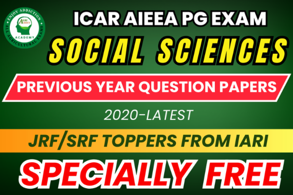 Social sciences Previous Year Question Papers-Practice sets for ICAR PG EXAM cover