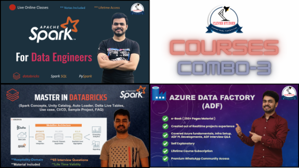 Data Engineering Courses [Spark+Databricks+ADF-eBook] Combo-3 cover