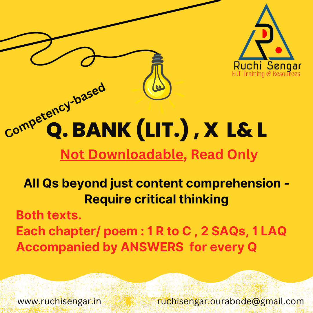 Question Bank (Class X Eng. L & L ) 2024-25 cover