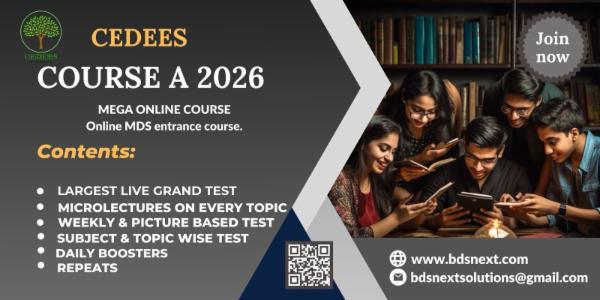 Crash Course / COURSE A for NEET MDS 2026 - Powerful Exclusive Online Test Series cover