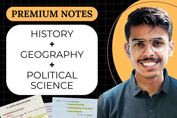 Class XII History, Geography & Political Science | Premium Notes cover