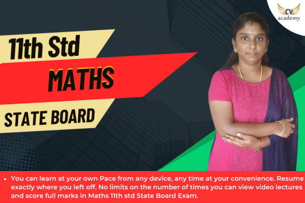 11th Std Maths - State Board cover