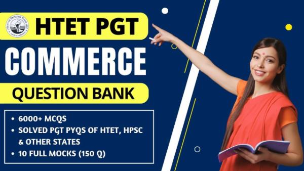 Question Bank for HTET PGT Commerce cover