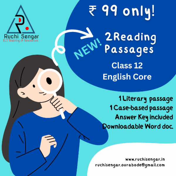 SET I Reading Passages Q1 & 2 (Class XII Core) 2024-25 cover