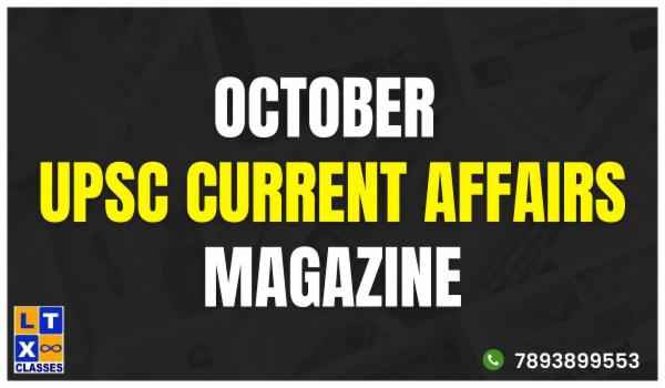October UPSC Current Affairs Magazine cover