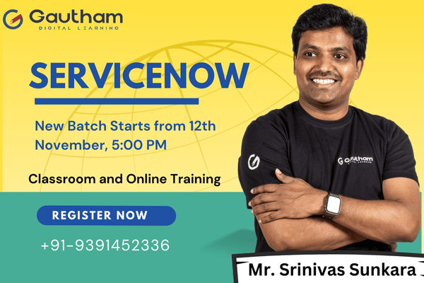 ServiceNow Live Classes : New Batch Starts from 12th November 2024 5:00 PM cover