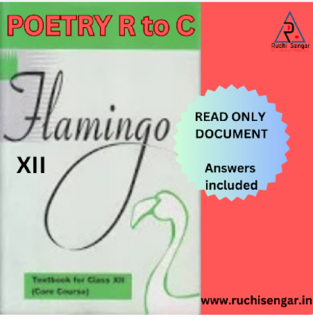R to C Flamingo POETRY (Class XII Eng. Core ) 2024-25 cover