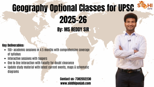 Geography optional for UPSC 2025-26 by M S Reddy Sir cover