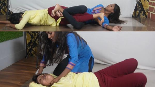 A catfight for not paying the rent cover