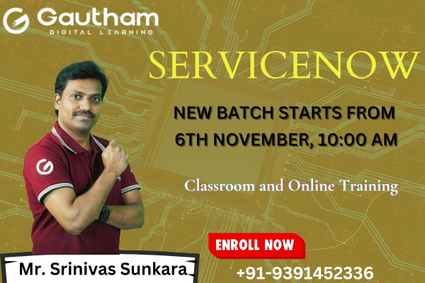 ServiceNow Live Classes : New Batch Starts from 6th November 2024 10:00 AM cover
