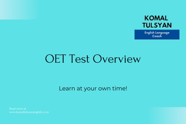 OET Test Overview cover