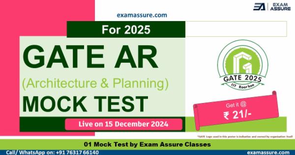 All India Mock Test Series for GATE AR 2025 by Exam Assure Classes cover