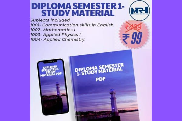 Polytechnic Semester 1 Study material cover