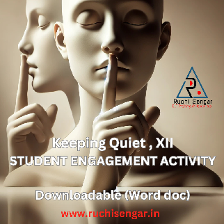 Keeping Quiet (XII-Poetry) --Teaching Effectively & Innovatively cover