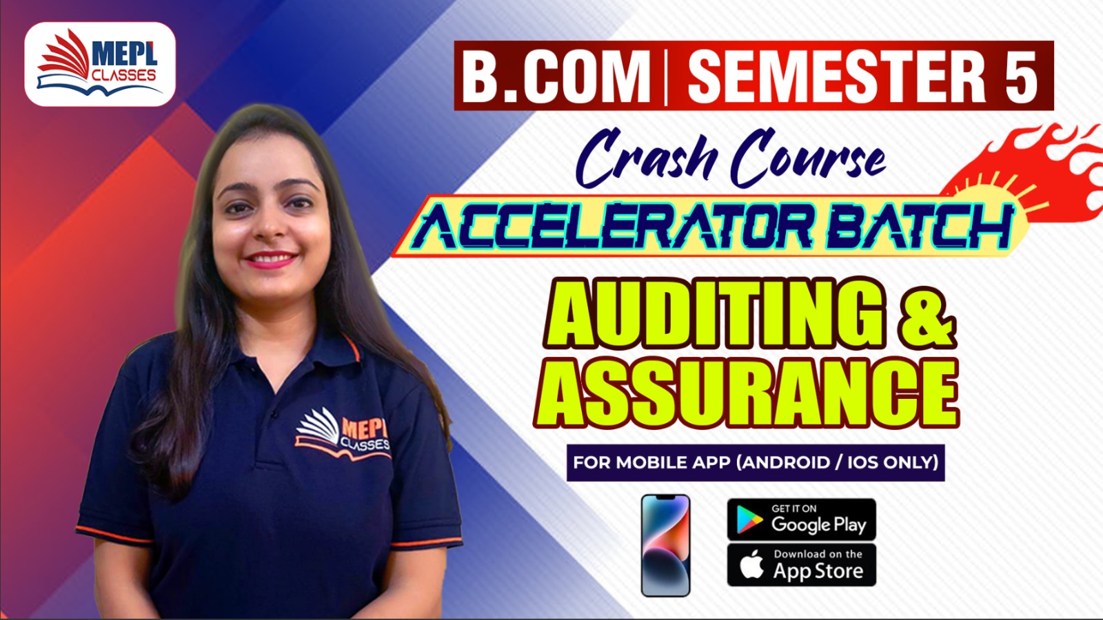 B.COM - SEMESTER 5 REGULAR - ACCELERATOR BATCH - AUDITING (CRASH COURSE) - FOR MOBILE APP (ANDROID/IOS ONLY) cover