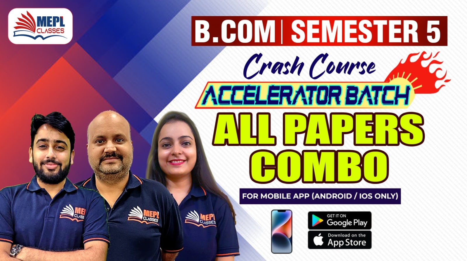 B.COM - SEMESTER 5 REGULAR - ACCELERATOR BATCH - ALL SUBJECTS COMBO ( CRASH COURSE) - FOR MOBILE APP (ANDROID/IOS ONLY) cover