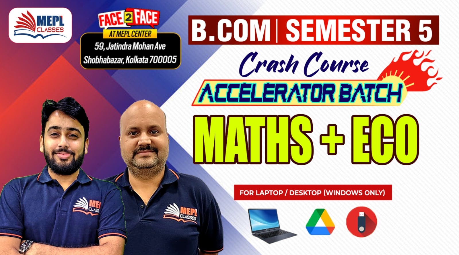 B.COM - SEMESTER 5 REGULAR - ACCELERATOR BATCH - MATHS & ECONOMICS (CRASH COURSE) - FOR LAPTOP/DESKTOP (WINDOWS ONLY) cover