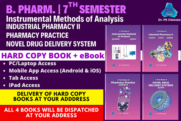 B. Pharm. (7th Semester) Books (Printed Books + eBook) | 4 in 1 Combination | As per PCI Syllabus cover