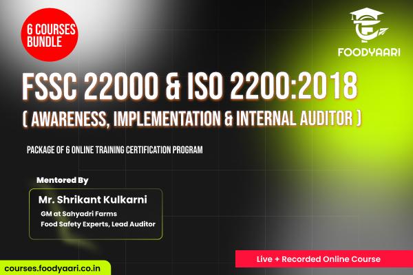FSSC & ISO ( Awareness, Implementation & Internal Auditor ) - 6 Courses cover
