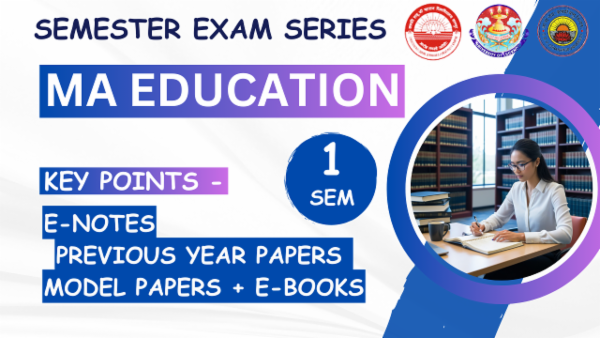 MA Education 1st Semester Exam Preparation Series 2025 | For Lucknow University/CSJMU Kanpur/DDU University Students cover