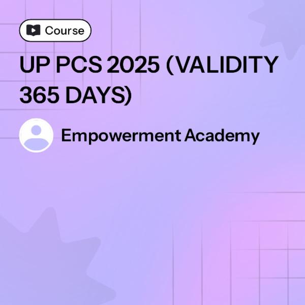 UP PCS 2025 (VALIDITY 365 DAYS) Hindi cover