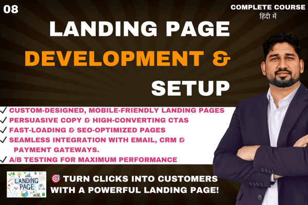 Landing Page development and setup cover