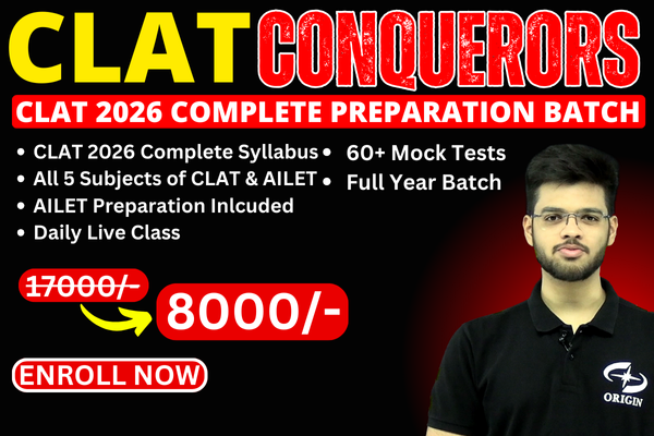 CLAT Conquerors : CLAT 2026 Complete Preparation Batch cover