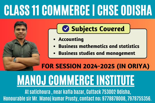 Class 11 commerce | CHSE,Odisha cover