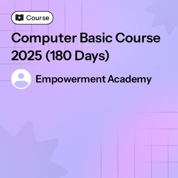 Computer Basic Course 2025 (180 Days) cover