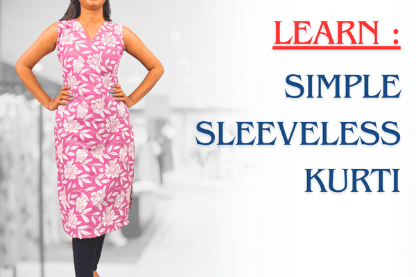 Simple sleeveless kurti cover