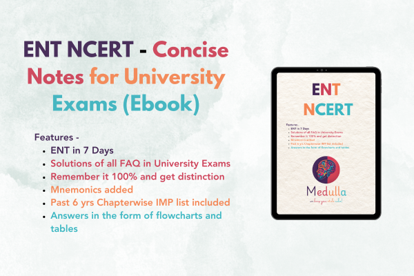 ENT NCERT - Concise Notes for University Exams (Ebook) cover