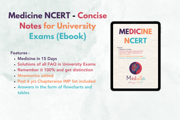 Medicine NCERT - Concise Notes for University Exams (Ebook) cover