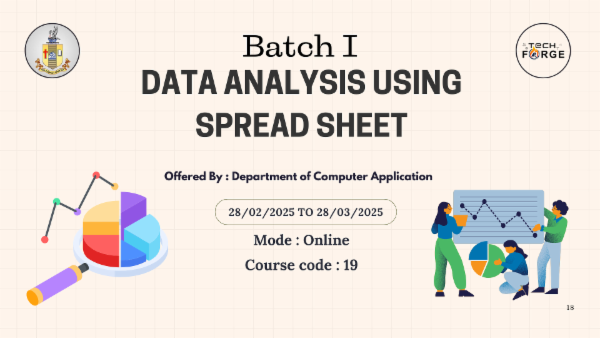 Data Analysis Using Spread Sheet Batch I cover