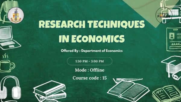 Research Techniques in Economics cover