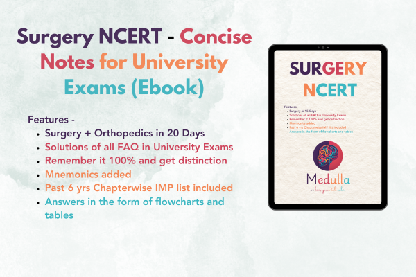 Surgery NCERT - Concise Notes for University Exams (Ebook) cover
