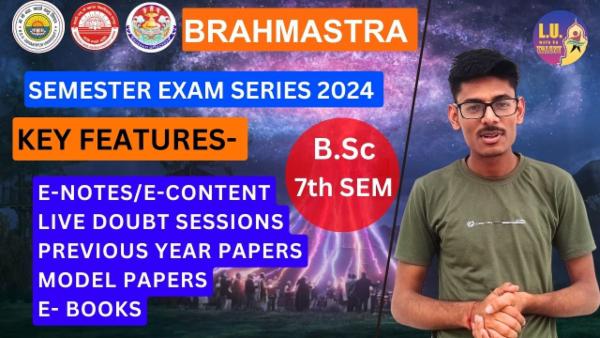 BSc (NEP) 7th Semester Exam Booster Brahmastra Series Batch 2024 | For Lucknow University/CSJMU Kanpur/DDU University Students cover