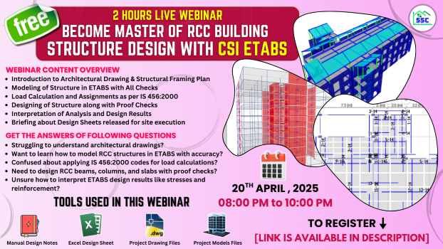 Become Master of RCC Building Structure Design with CSI ETABS cover