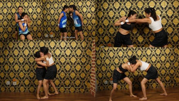 When two badminton players collide cover